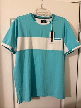 Sovereign Teal & White Panel Short-Sleeve Tee by
